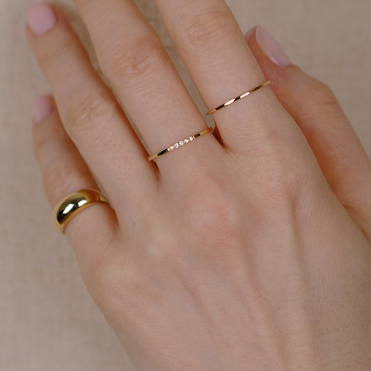 Diamond Row Stacking Ring