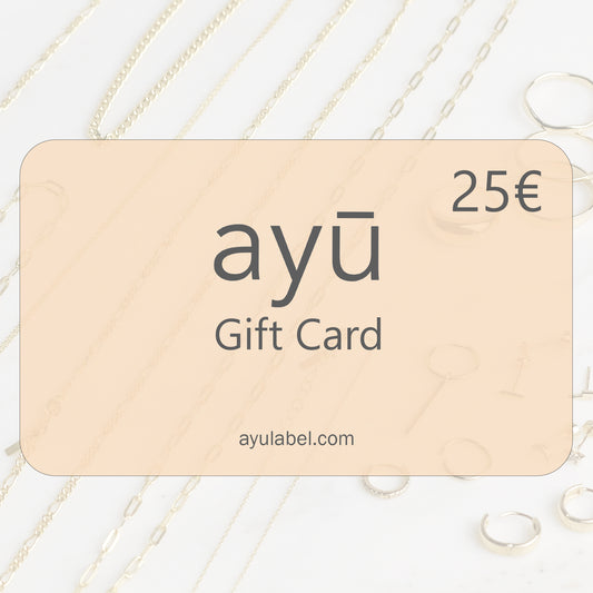 ayu Geschenkgutschein in Höhe von 25€