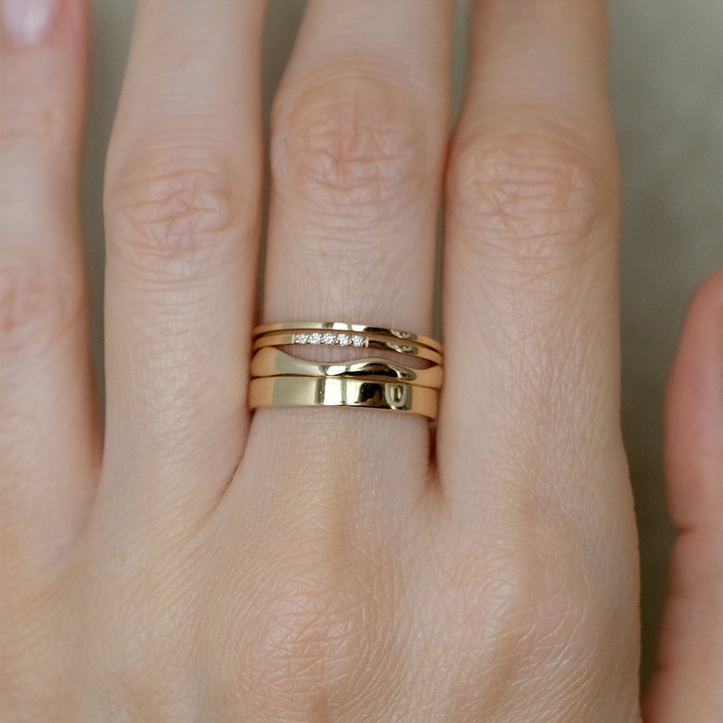 Diamond Row Stacking Ring