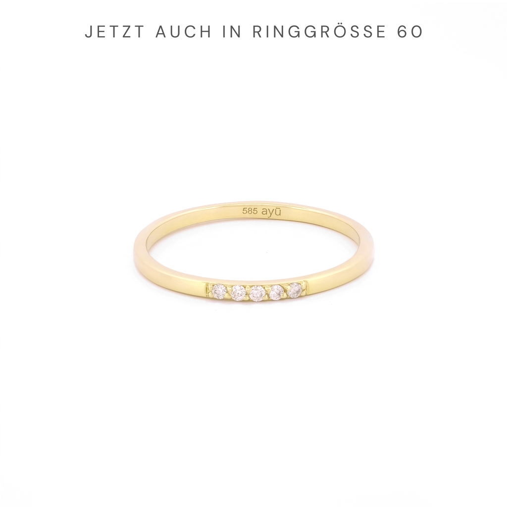 Diamond Row Stacking Ring