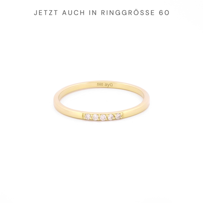 Diamond Row Stacking Ring