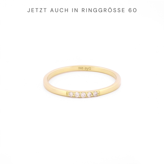 Diamond Row Stacking Ring