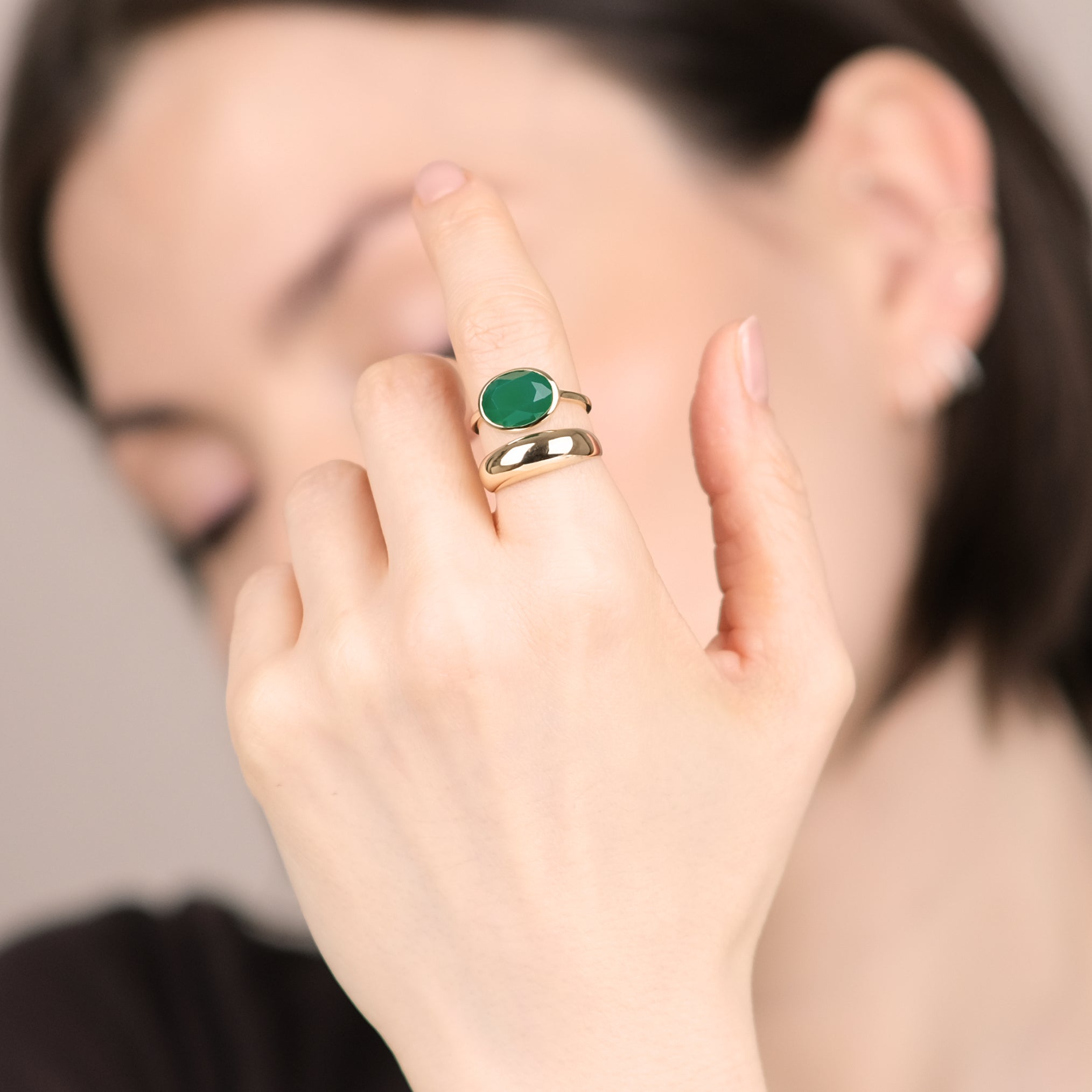 Green Onyx Ring