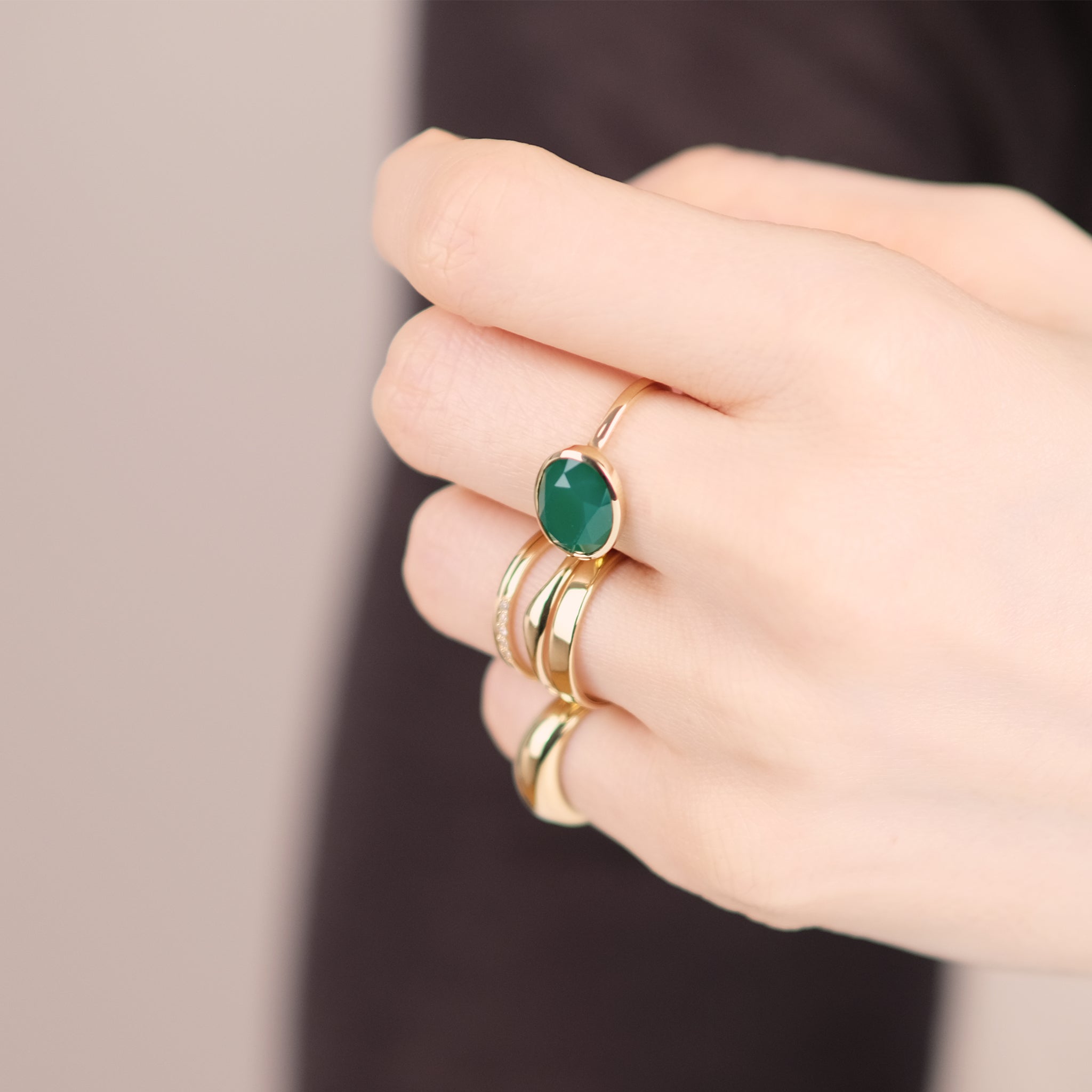 Green Onyx Ring