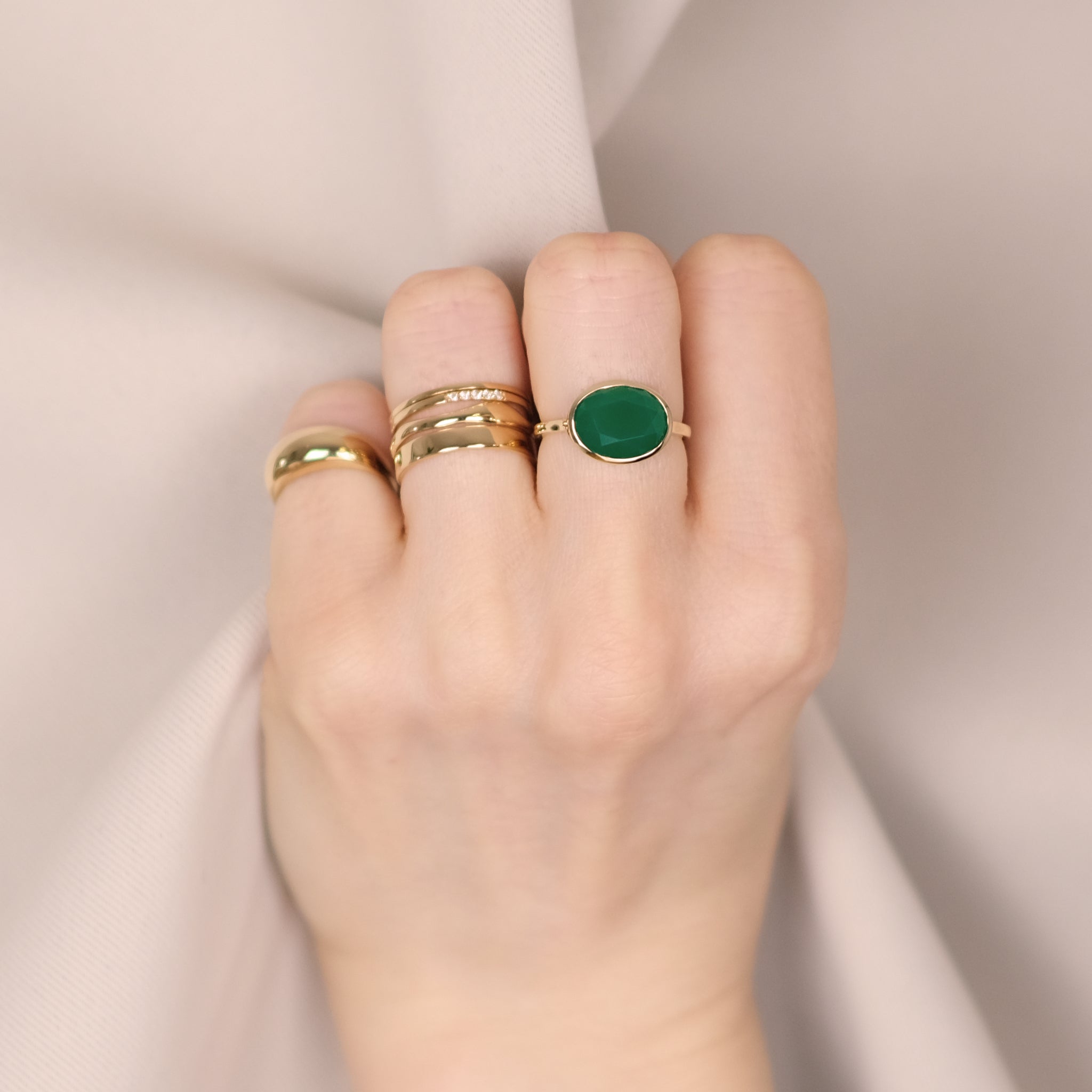Green Onyx Ring
