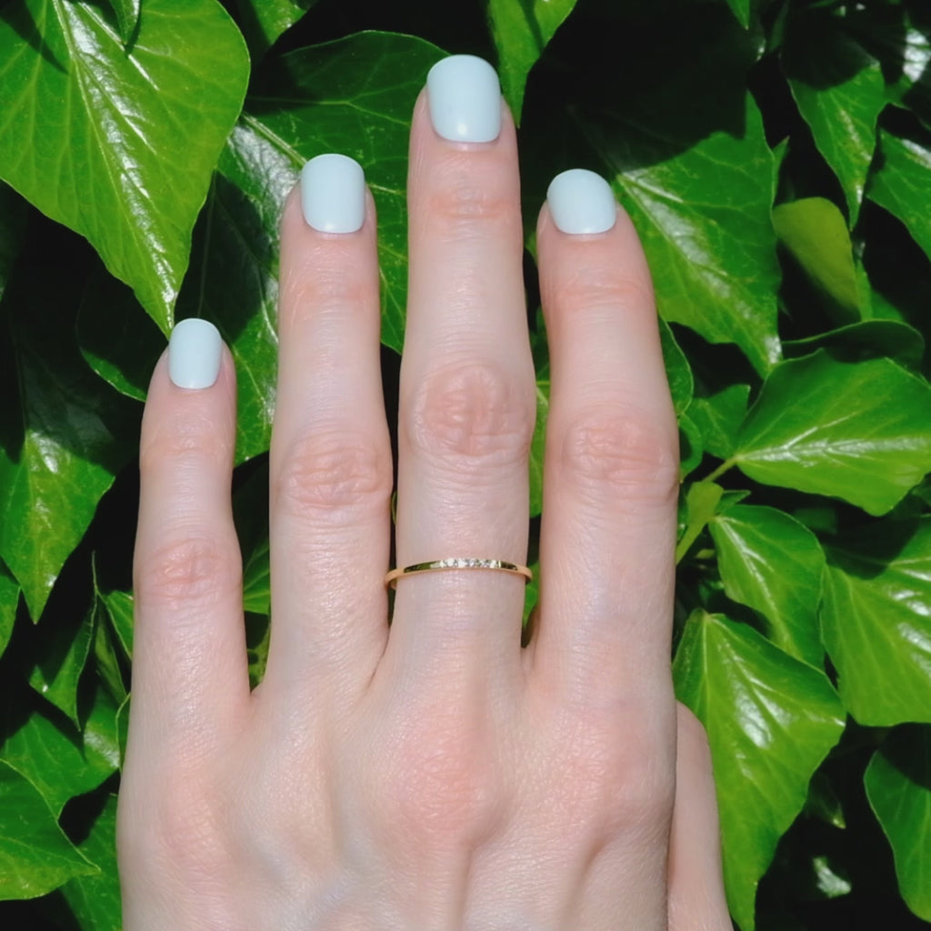Diamond Row Stacking Ring