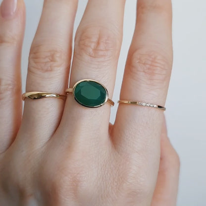 Green Onyx Ring