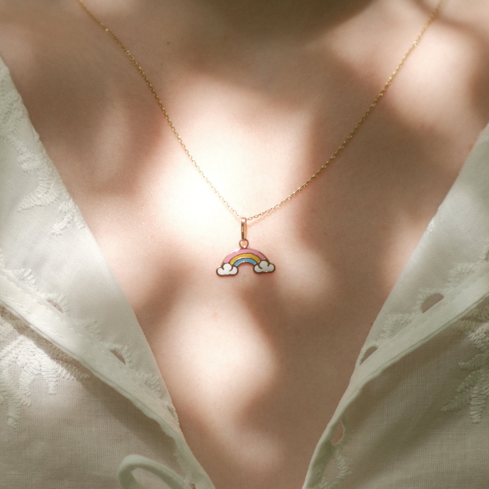 Rainbow & Clouds Pendant
