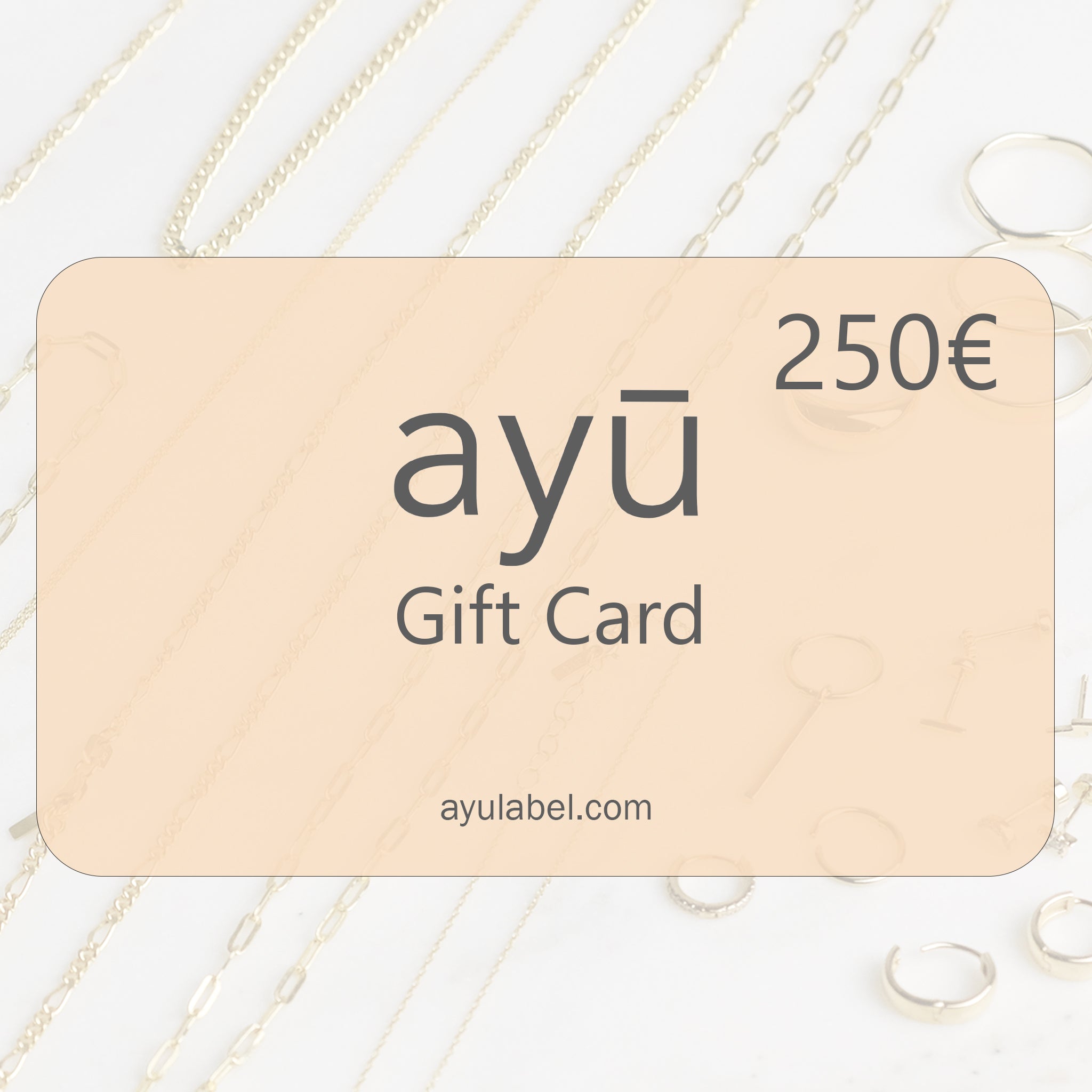 ayu Geschenkgutschein in Höhe von 250€