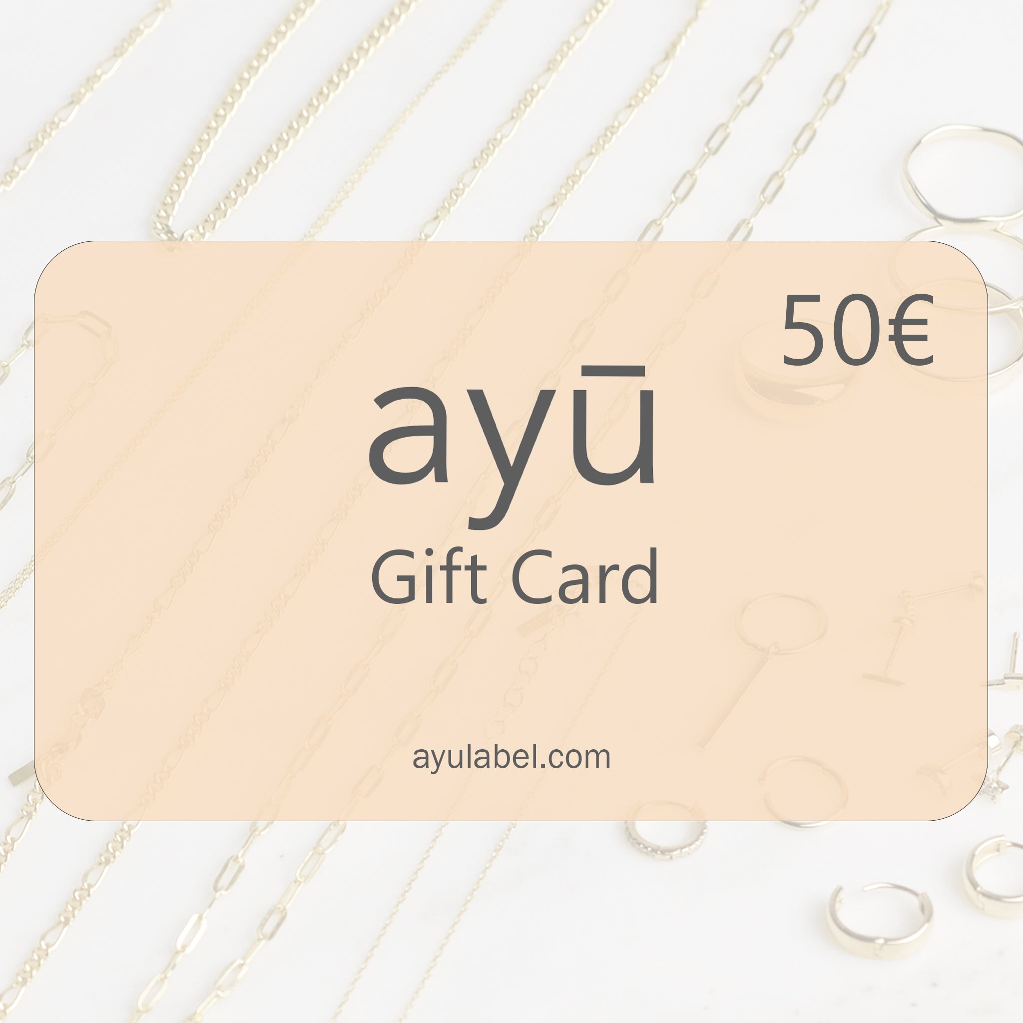 ayu Geschenkgutschein in Höhe von 50€
