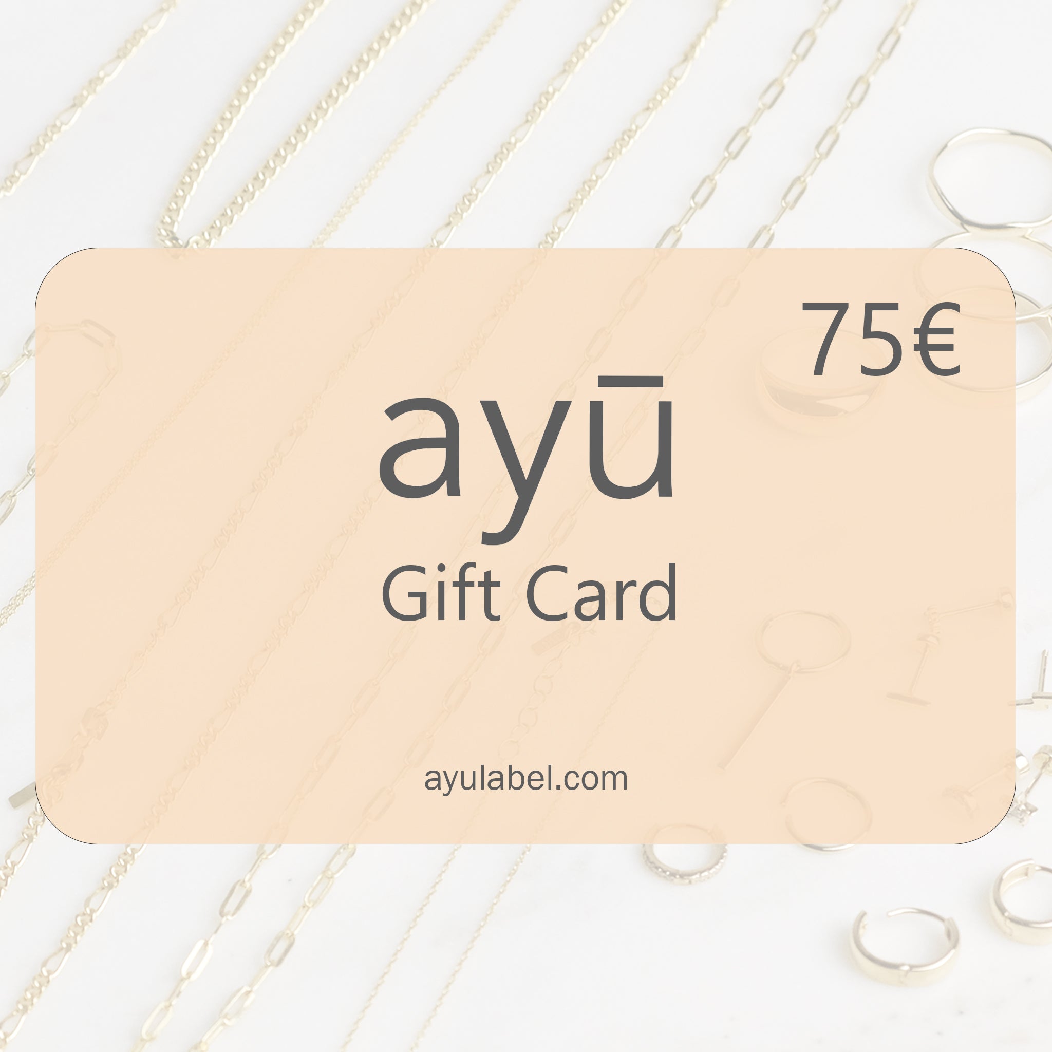 ayu Geschenkgutschein in Höhe von 75€